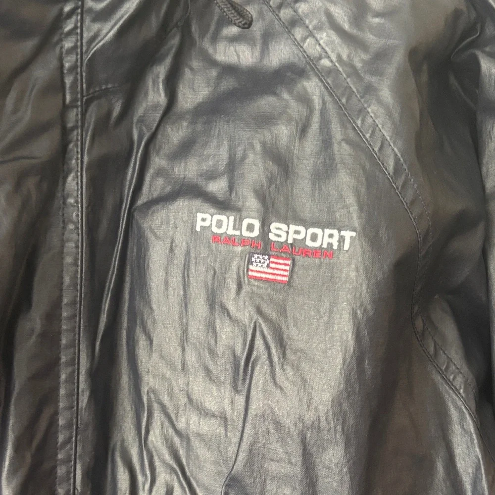 Vintage Polo by Ralph Lauren Men's blue Black and Orange Raincoat size large - Picture 2 of 8